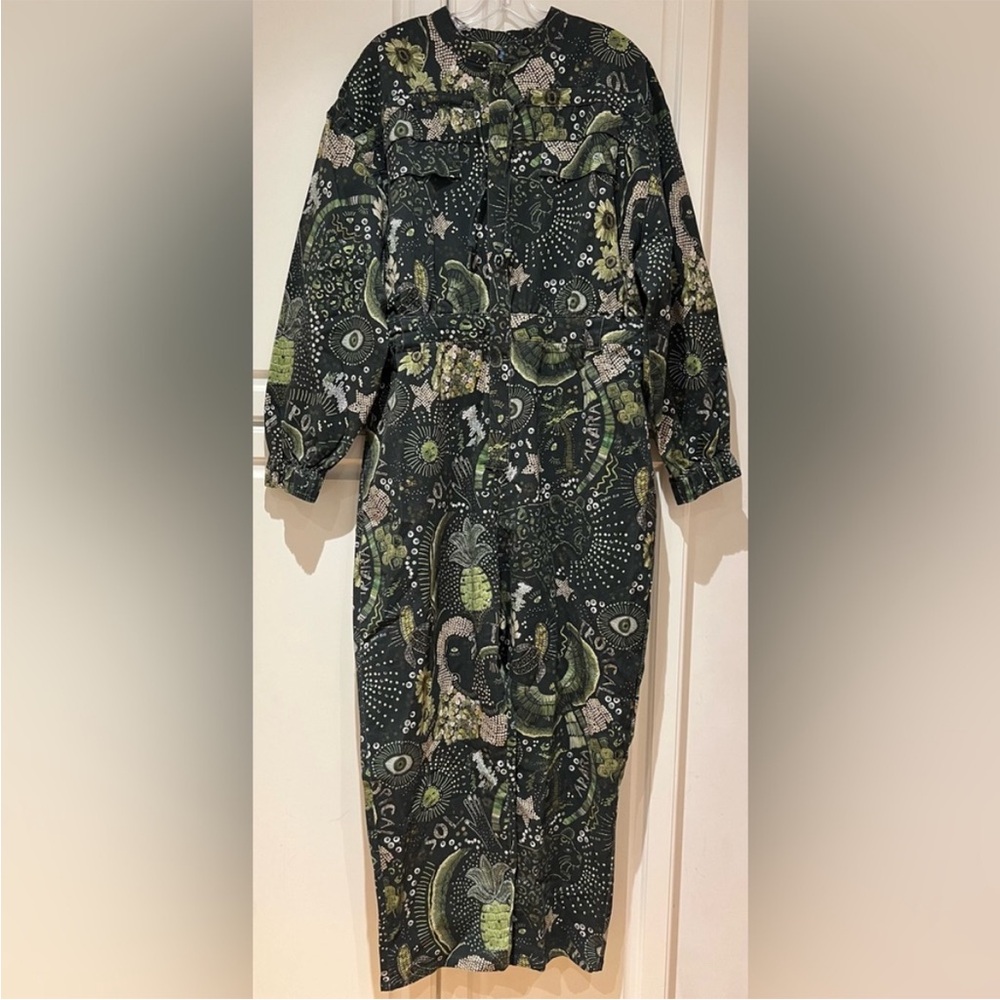 Farm Rio X Anthropologie Borogodo Green Jumpsuit • XL - Picture 8 of 9